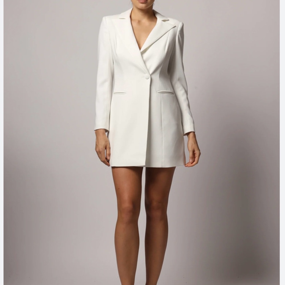 Jay Godfrey White Blazer Mini Dress